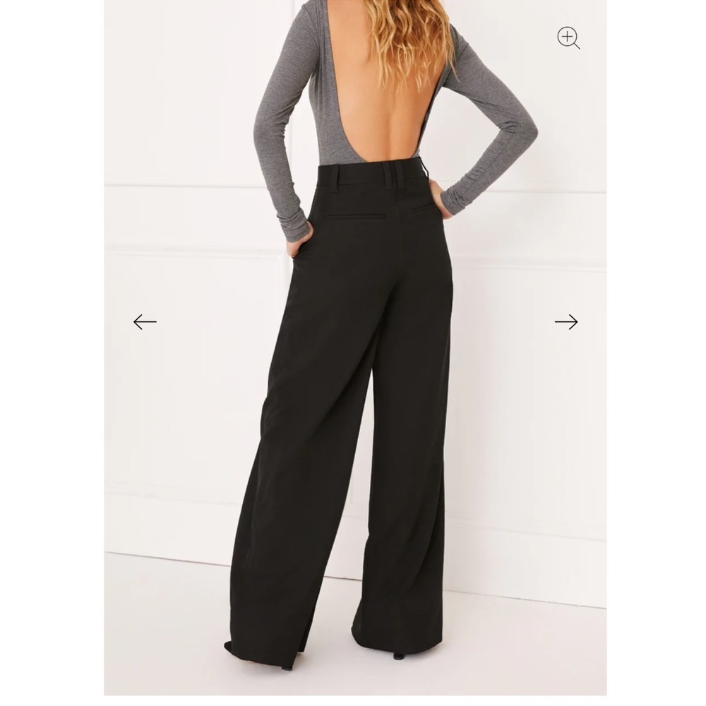 NWT Anthropologie linen wide leg black trousers - Picture 2 of 14